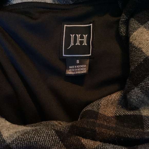 JH Flannel Plaid Dress Cowl Neck Fully Lined Size Small Exc. Cond - Picture 7 of 7